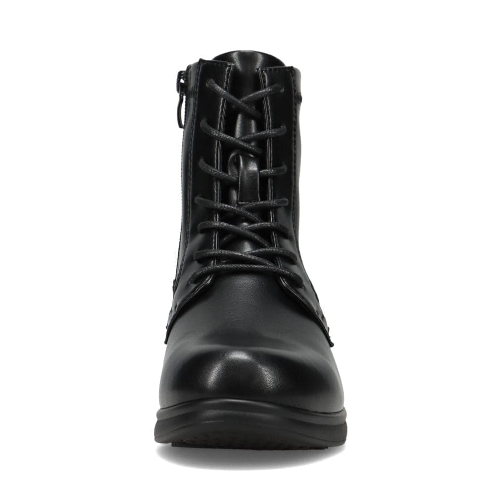 幅広 4E 防水 レースアップブーツ ＜3.5cmヒール＞ 【22.0cm～25.5cm】