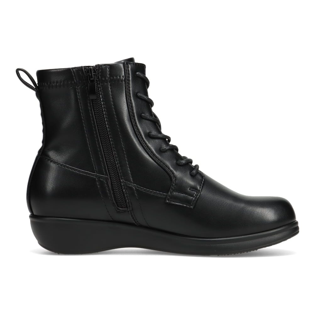 幅広 4E 防水 レースアップブーツ ＜3.5cmヒール＞ 【22.0cm～25.5cm】