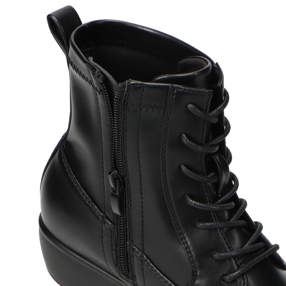 幅広 4E 防水 レースアップブーツ ＜3.5cmヒール＞ 【22.0cm～25.5cm】