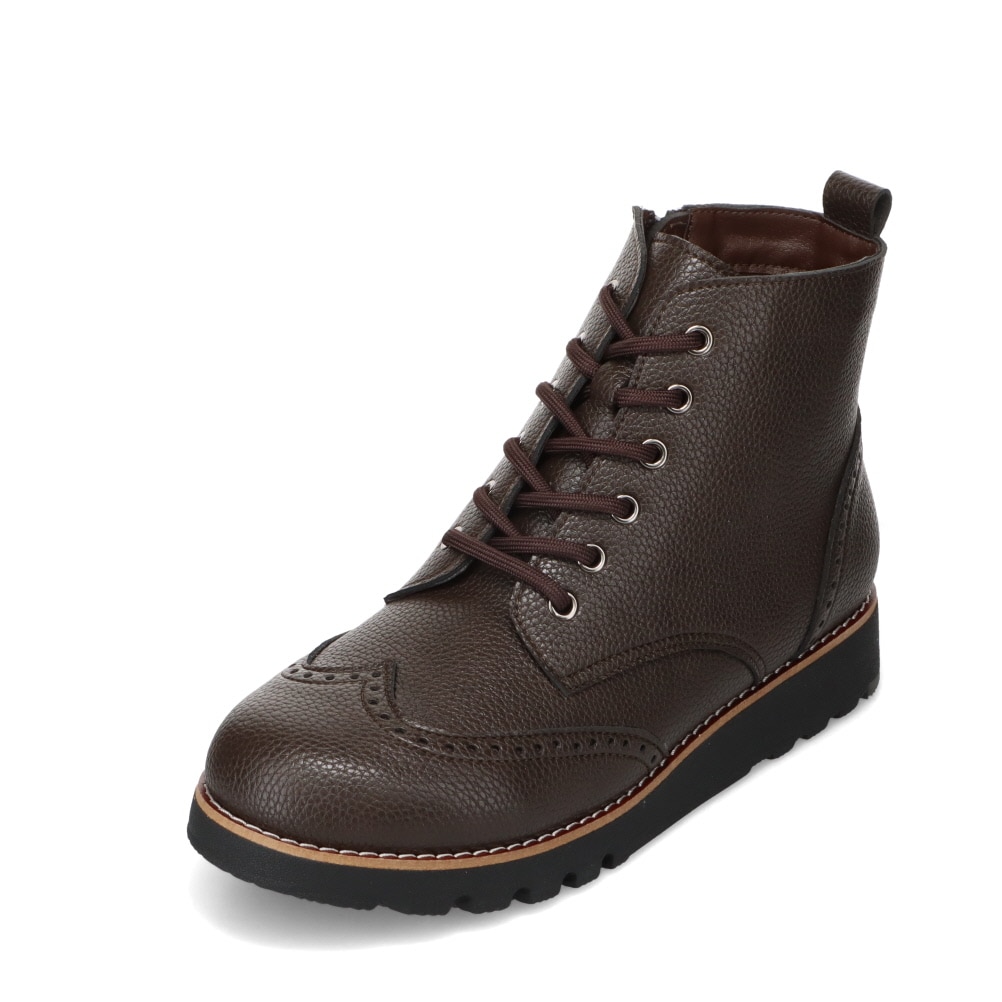 Shutte シュッテ サイドジップレースアップショートブーツ ダーク