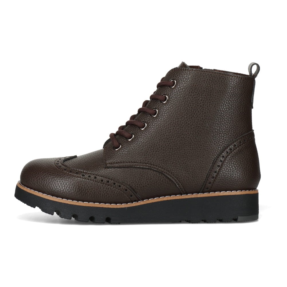 Shutte シュッテ サイドジップレースアップショートブーツ ダーク