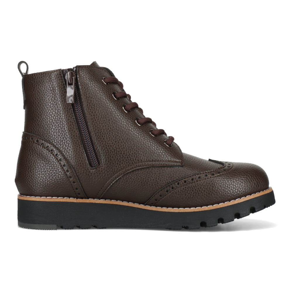 Shutte シュッテ サイドジップレースアップショートブーツ ダーク