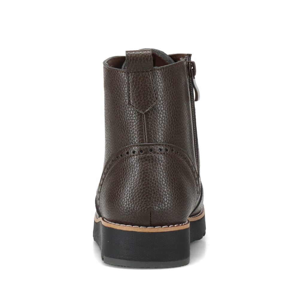 Shutte シュッテ サイドジップレースアップショートブーツ ダーク