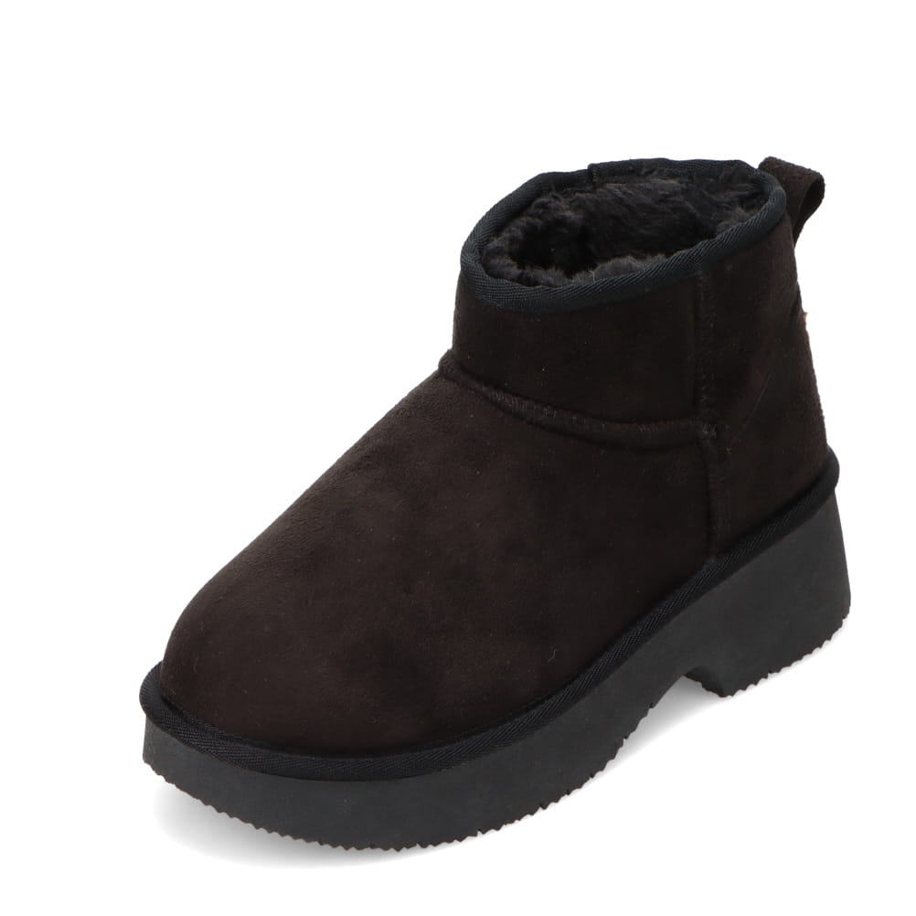 MOZ sweden モズ スウェーデン ムートン風ブーツ ブラック レディース