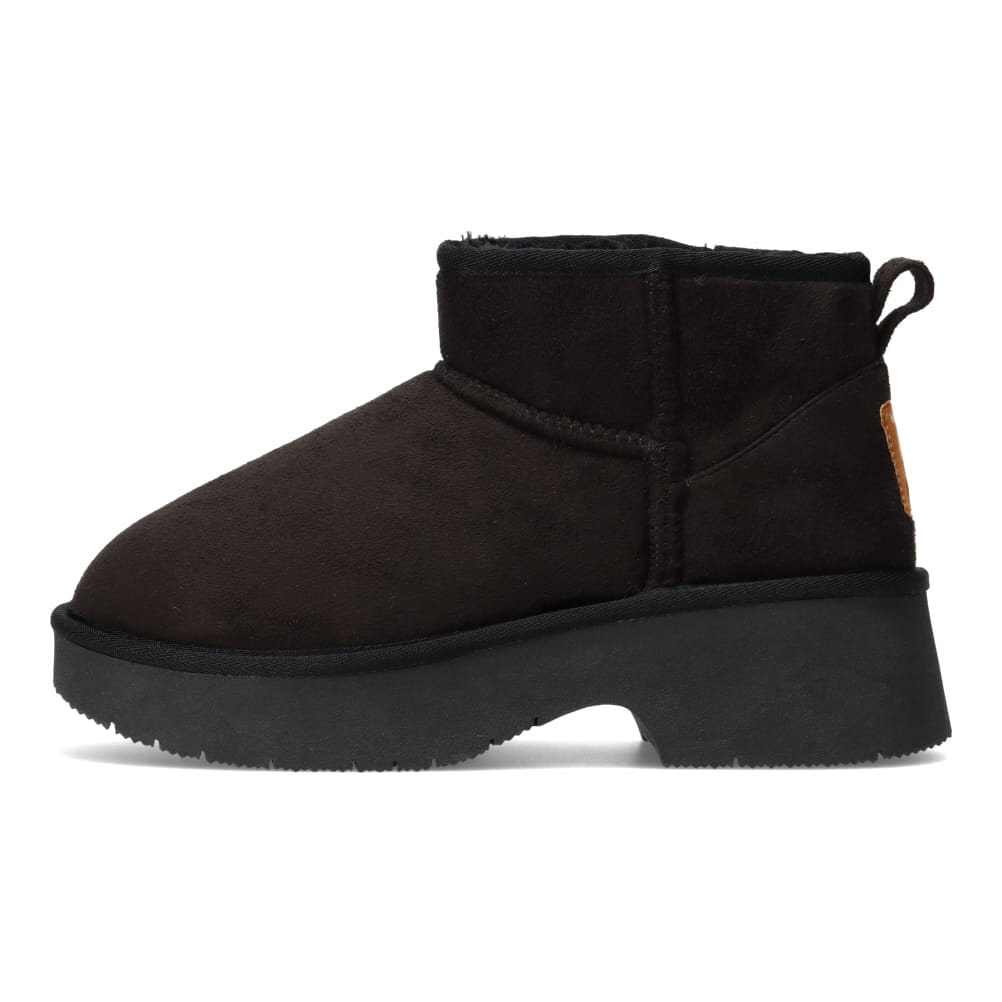 MOZ sweden モズ スウェーデン ムートン風ブーツ ブラック レディース