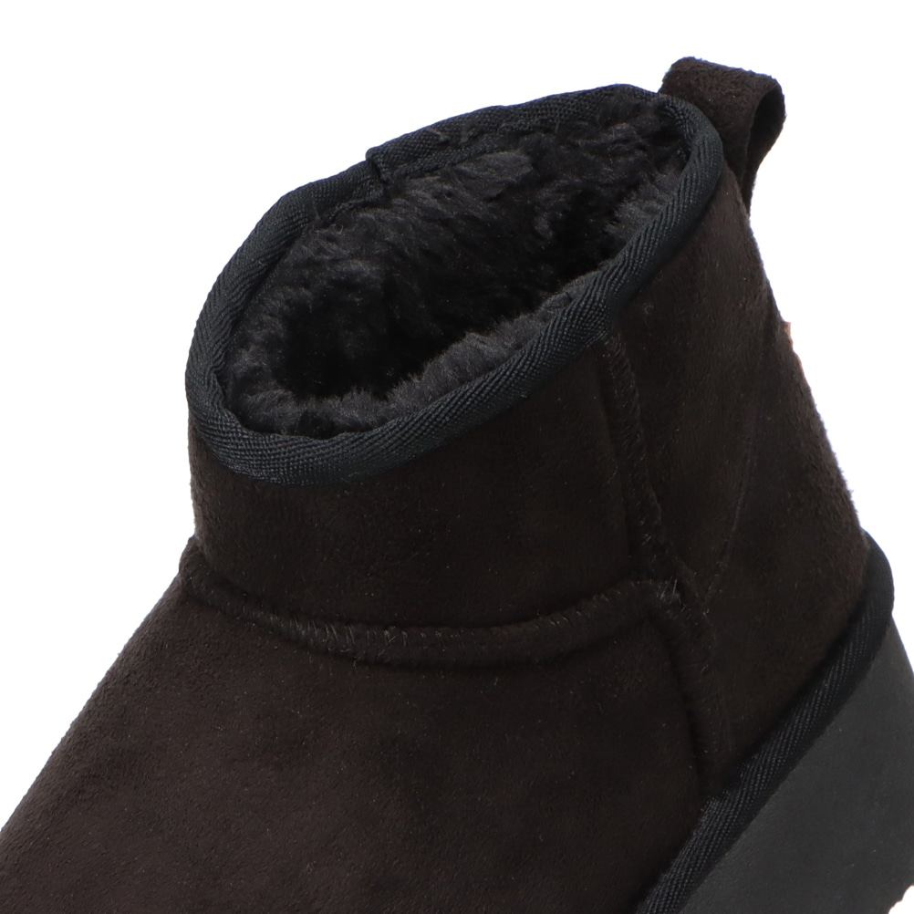 MOZ sweden モズ スウェーデン ムートン風ブーツ ブラック レディース