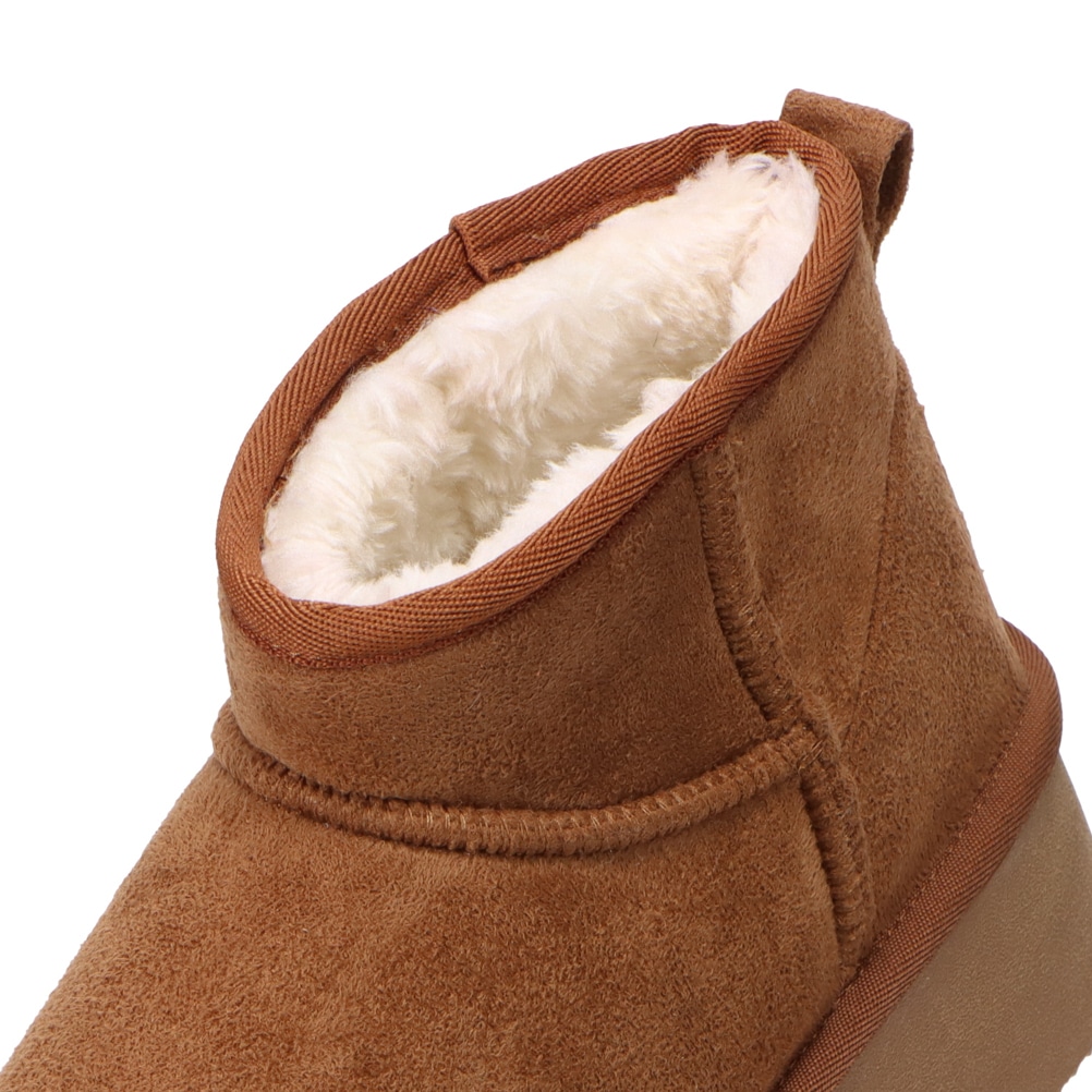 MOZ sweden モズ スウェーデン ムートン風ブーツ キャメル レディース