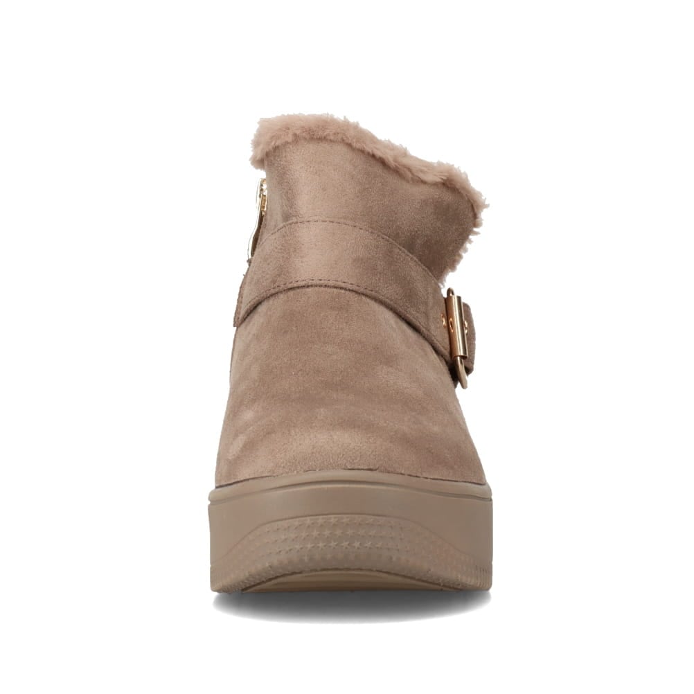 a.v.v アー・ヴェ・ヴェ フェイクファーブーツ ベージュ レディース