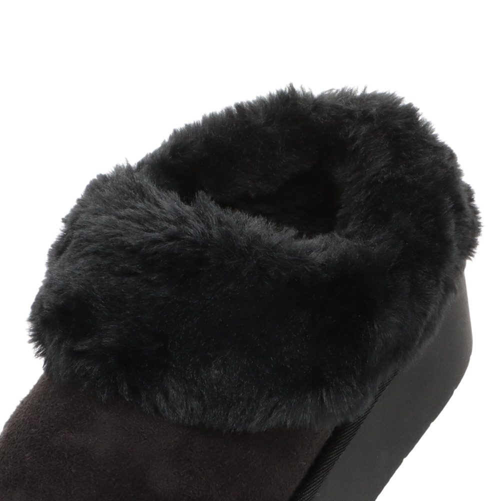 MOZ sweden モズ スウェーデン 厚底ファーブーツ ブラック レディース