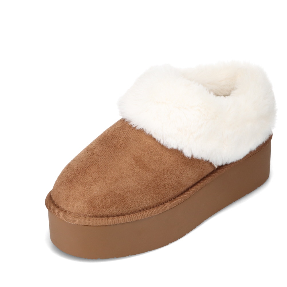 MOZ sweden モズ スウェーデン 厚底ファーブーツ キャメル レディース