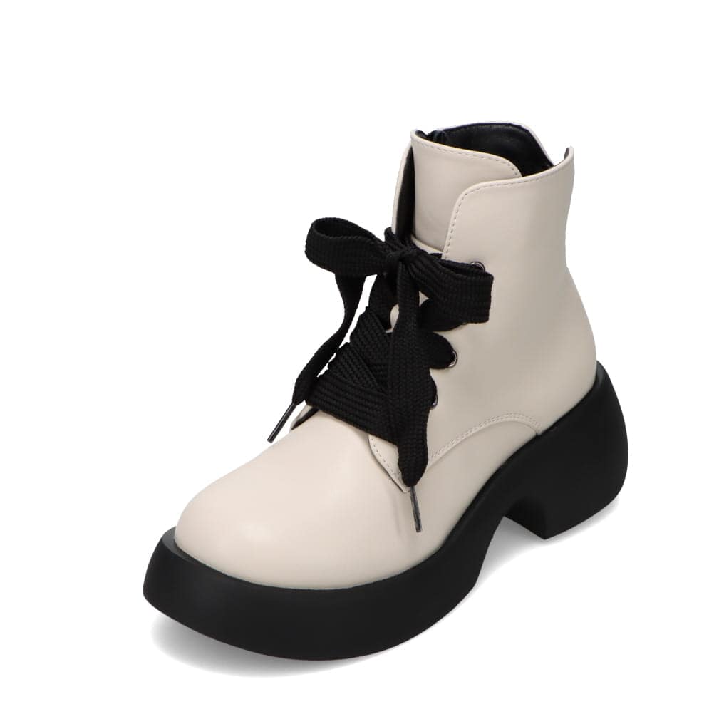 byあしながおじさん バイアシナガオジサン 厚底レースアップブーツ