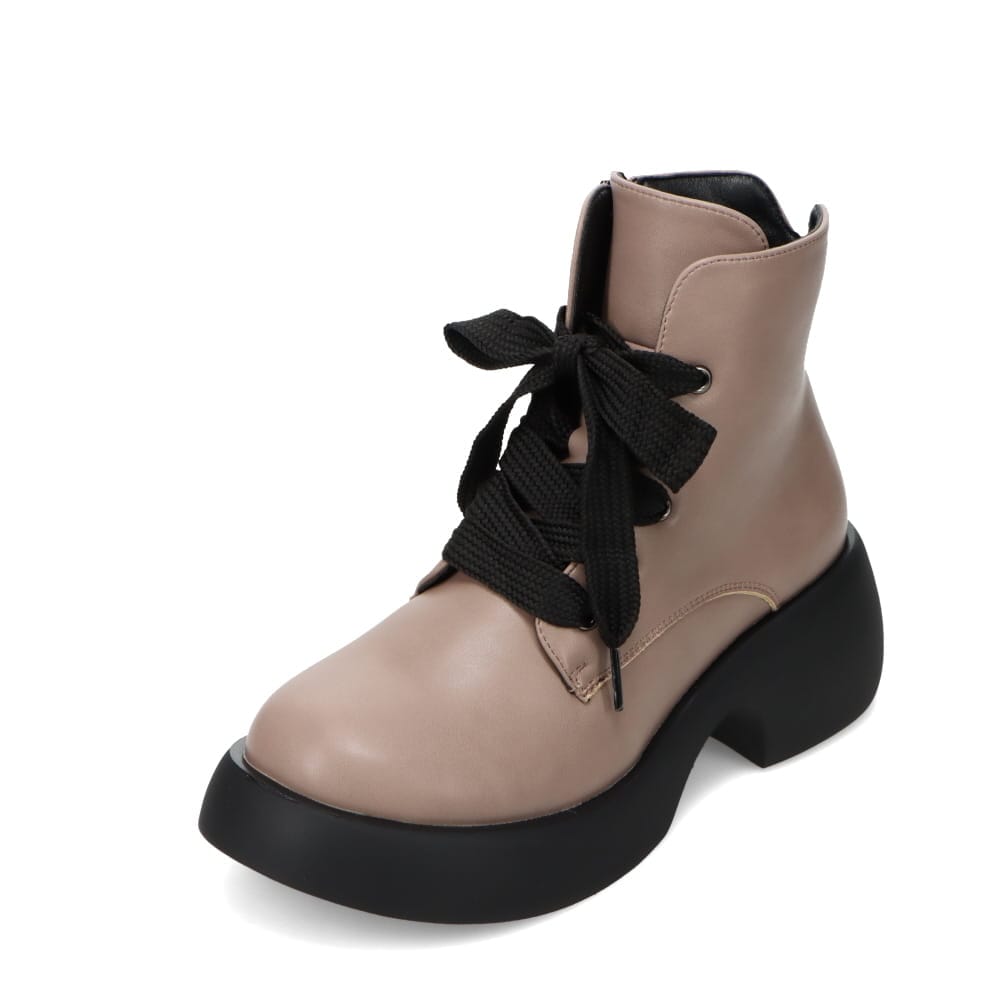 byあしながおじさん バイアシナガオジサン 厚底レースアップブーツ