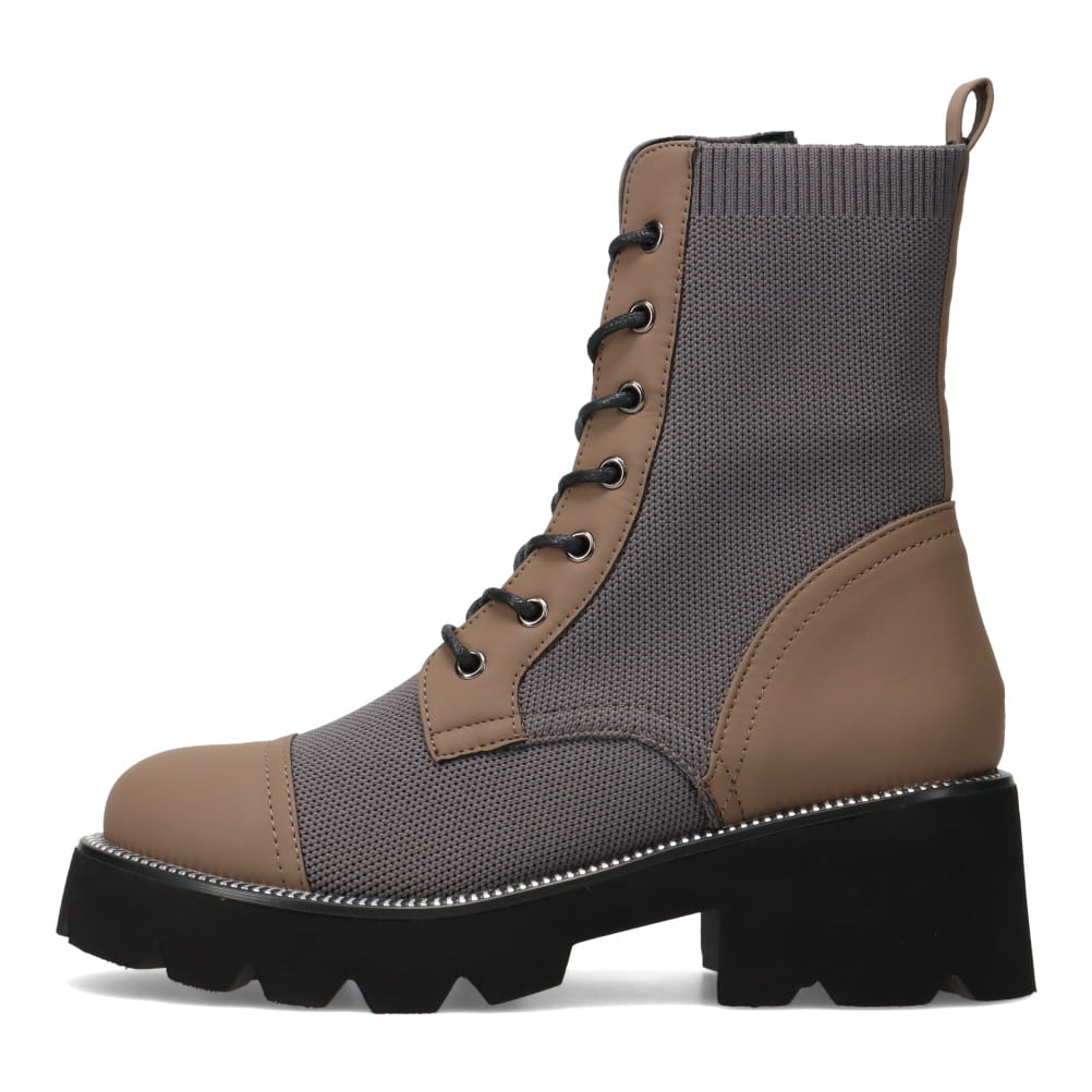 厚底ニットブーツ