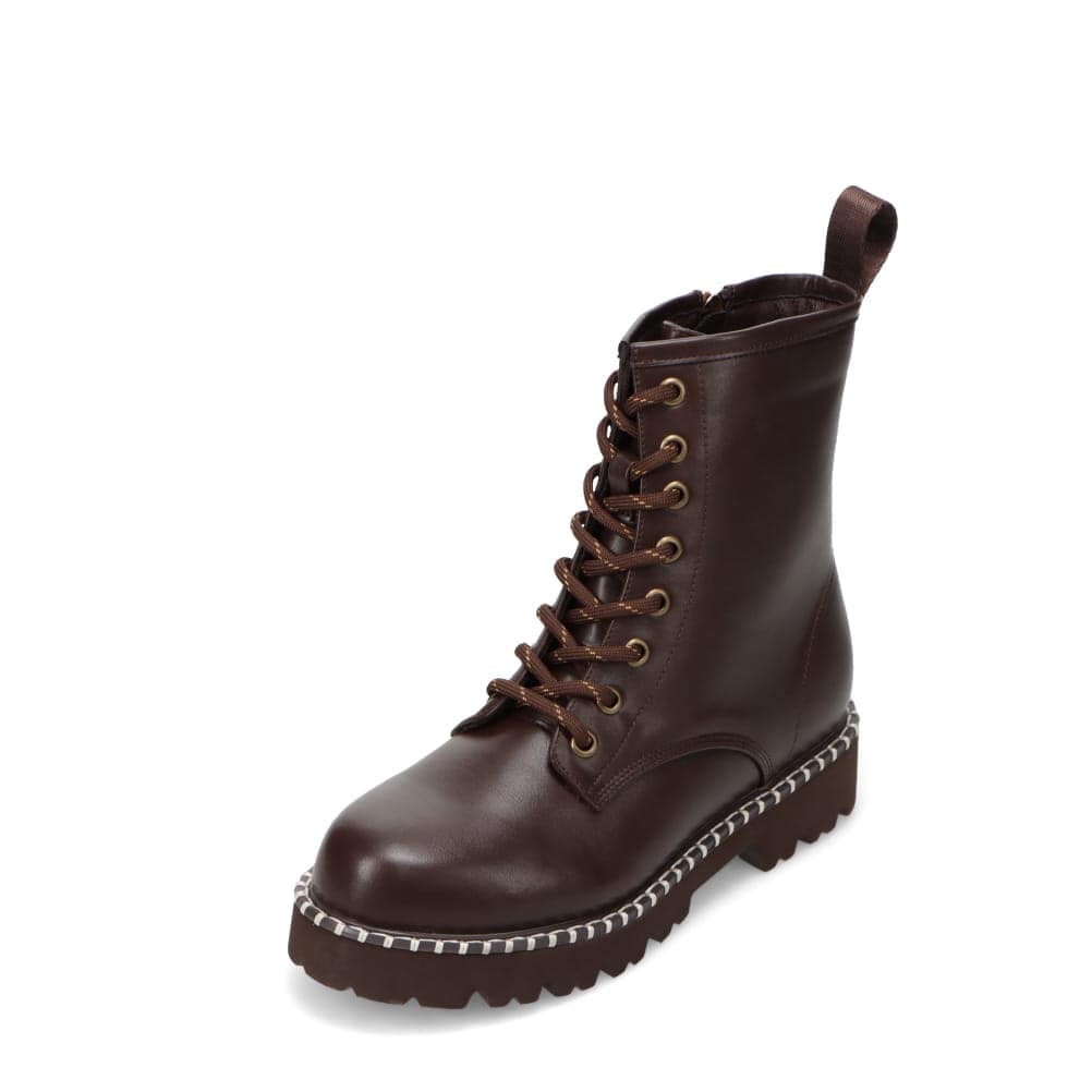 ローズファンファン ROSE FAN FAN RF-800A レディース靴 靴 シューズ 2E ブーツ レースアップ ショート 厚底 ファスナー ジッパー チャック トレンド シンプル ダークブラウン ROSE FAN FAN ローズファンファン レースアップブーツ ダークブラウン