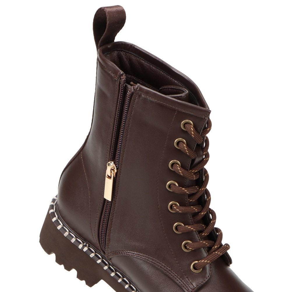 ROSE FAN FAN ローズファンファン レースアップブーツ ダークブラウン