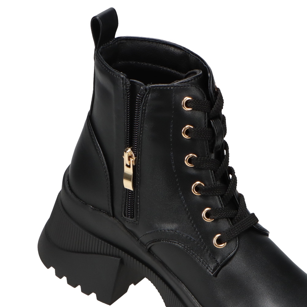 ROSE FAN FAN ローズファンファン チャンキーヒールレースアップブーツ