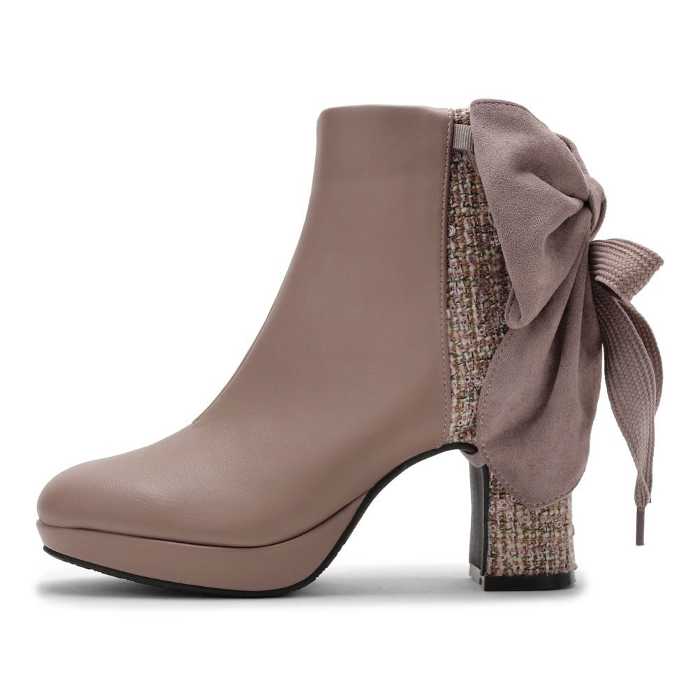 リボン付き2WAYショートブーツ