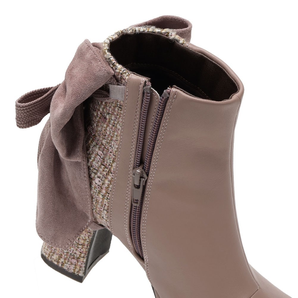 リボン付き2WAYショートブーツ