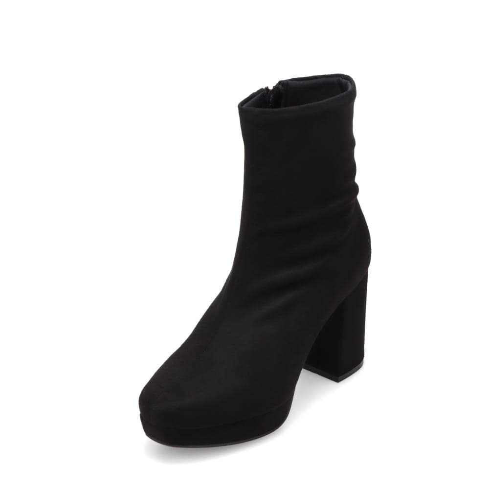 Grandstand Footwear ブラックブーツ25センチ grand fleur グランドフルール 厚底ストレッチブーツ ブラック