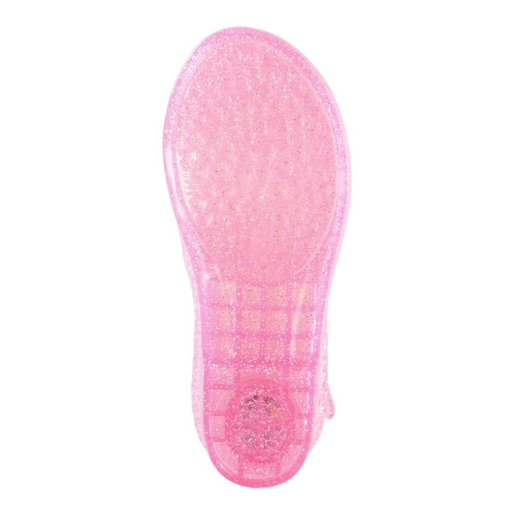 光るクリアパンプス