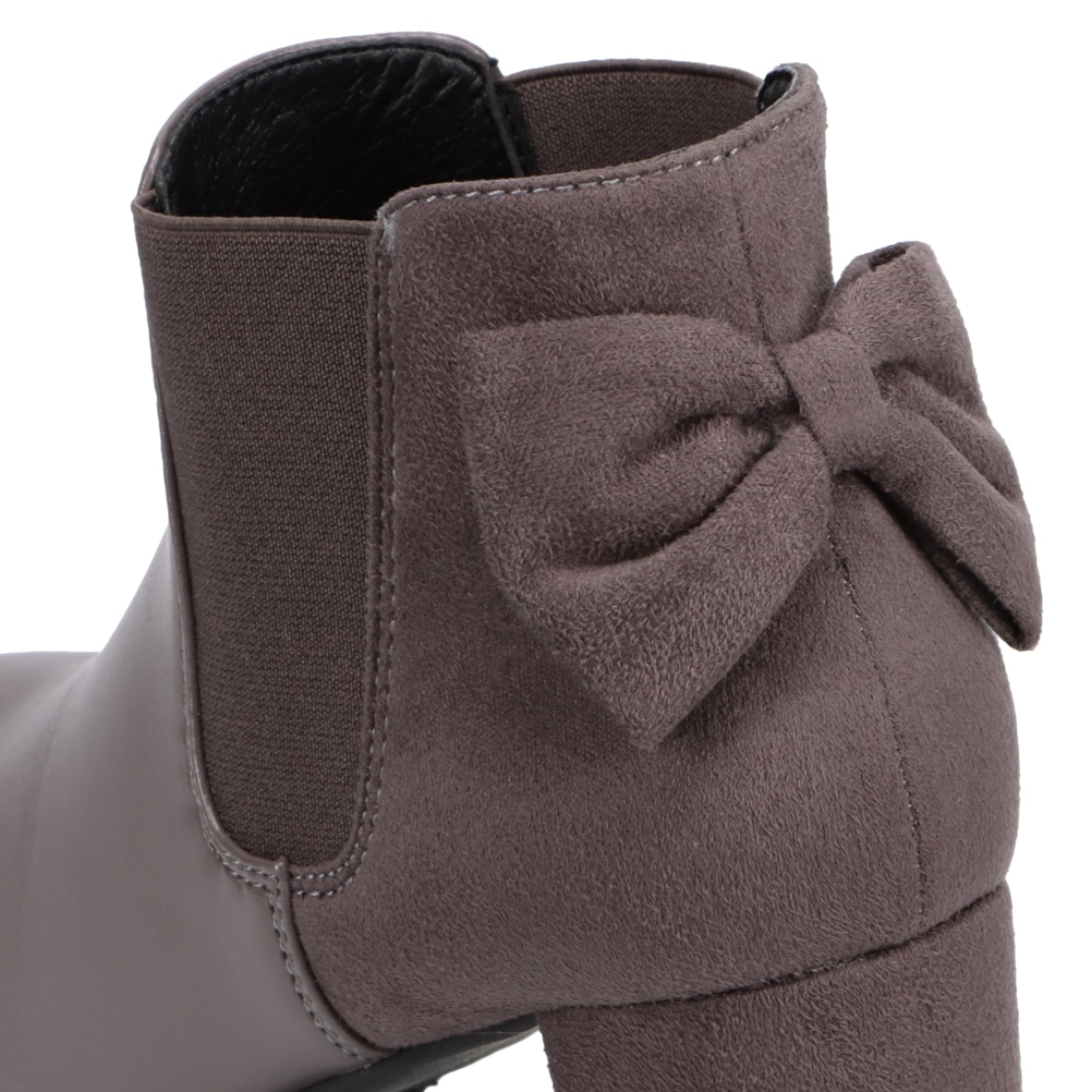 バックリボンサイドゴアブーツ