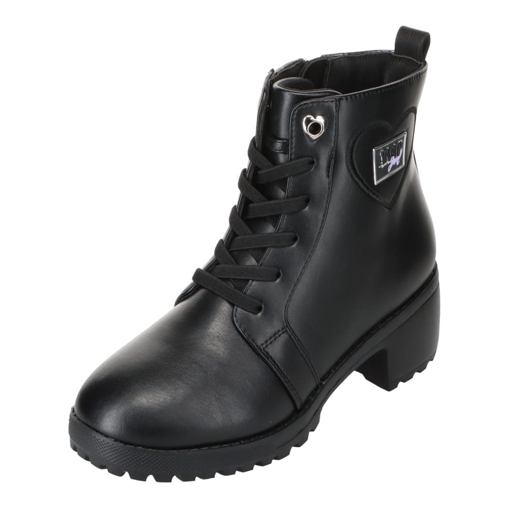 ANAP GIRL アナップガール サイドジップレースアップブーツ ブラック