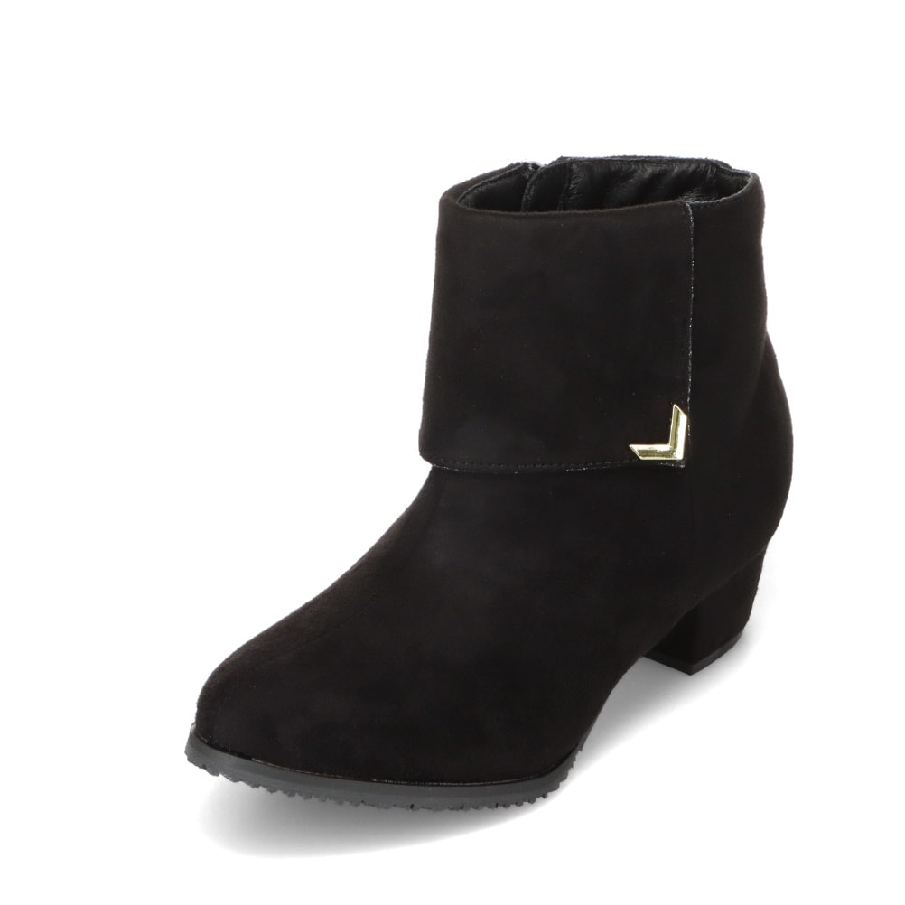 Mong Mong モンモン サイドジップショートブーツ ブラック キッズ | 靴（シューズ）・スニーカーの通販  kutsu.com│チヨダ公式オンラインショップ Lemonade スタッズ付きブラックショートブーツ