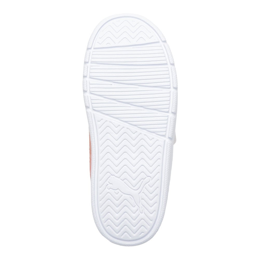 PUMA プーマ コートF V3 DOTTY V IF ホワイト×ピンク キッズ