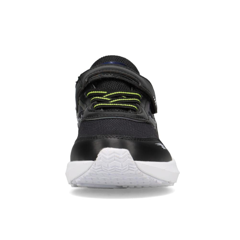 ランニングシューズ（ゴム紐＋ベルト）軽量 白底【19.0cm～24.5cm】