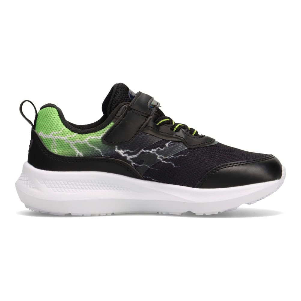 ランニングシューズ（ゴム紐＋ベルト）軽量 白底【19.0cm～24.5cm】