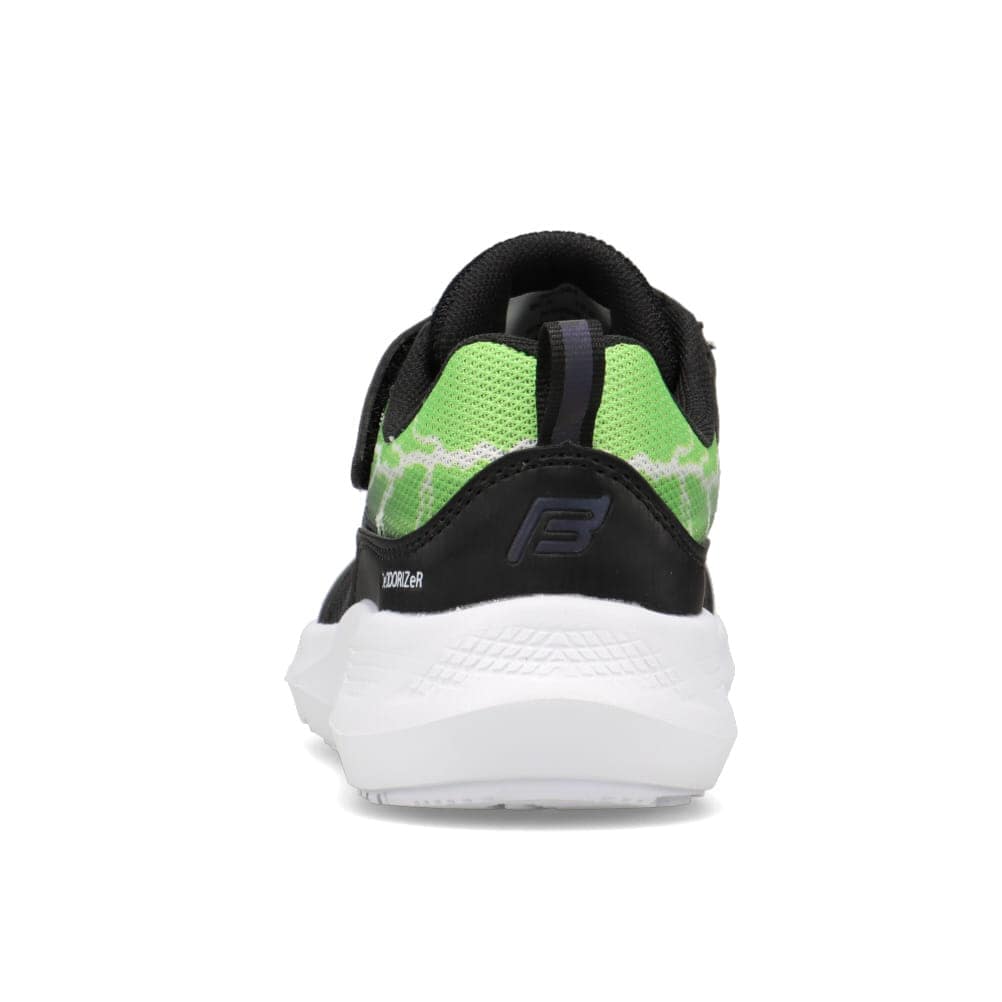 ランニングシューズ（ゴム紐＋ベルト）軽量 白底【19.0cm～24.5cm】