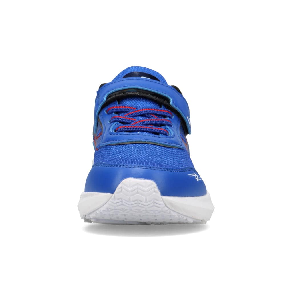 ランニングシューズ（ゴム紐＋ベルト）軽量 白底【19.0cm～24.5cm】