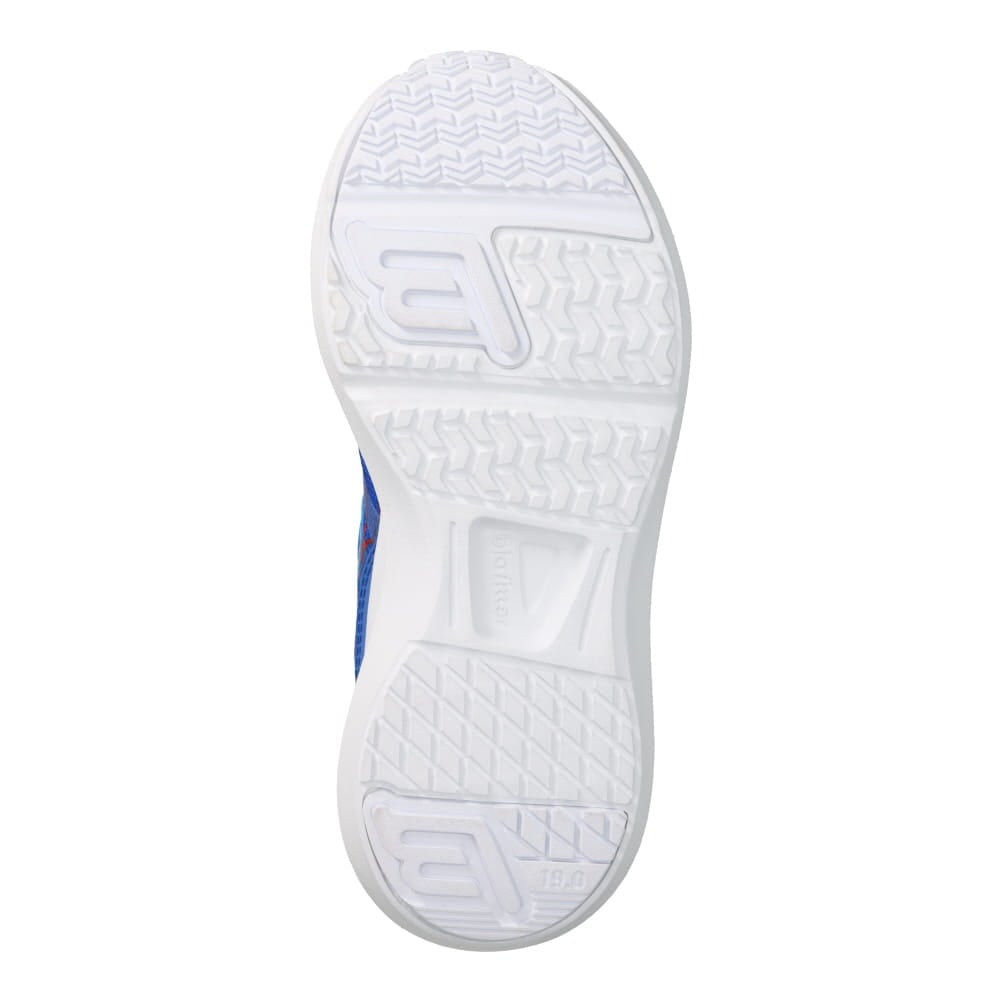 ランニングシューズ（ゴム紐＋ベルト）軽量 白底【19.0cm～24.5cm】