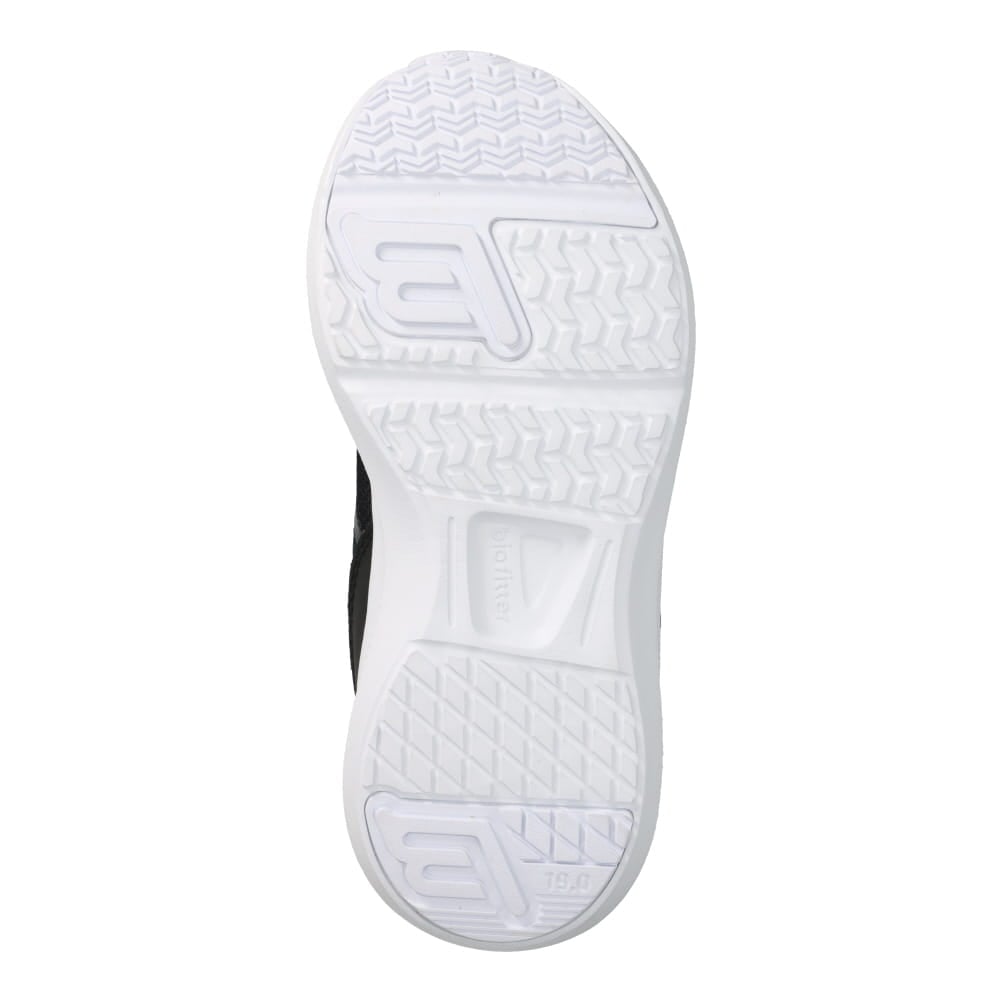 ランニングシューズ（ゴム紐＋ベルト）軽量 白底【19.0cm～23.5cm】