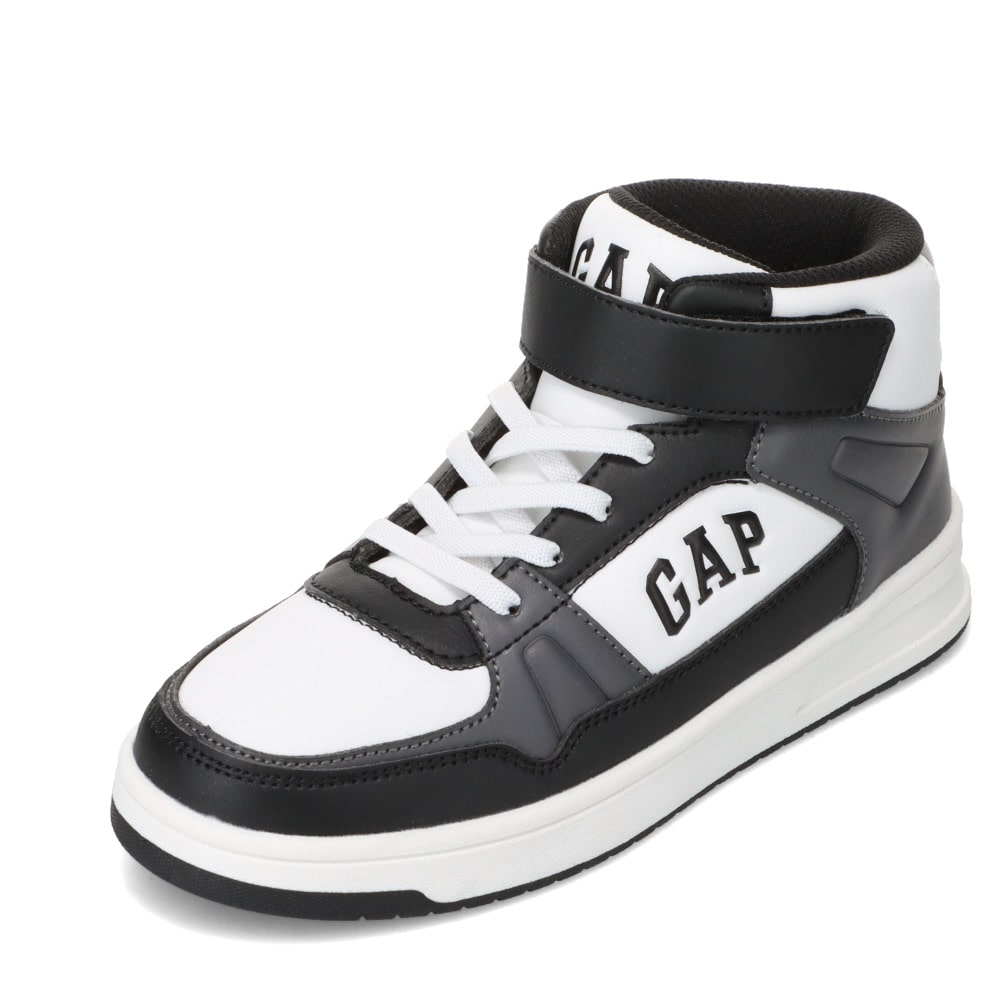 GAP ギャップ ハイカットスニーカー ホワイト×ブラック キッズ | 靴