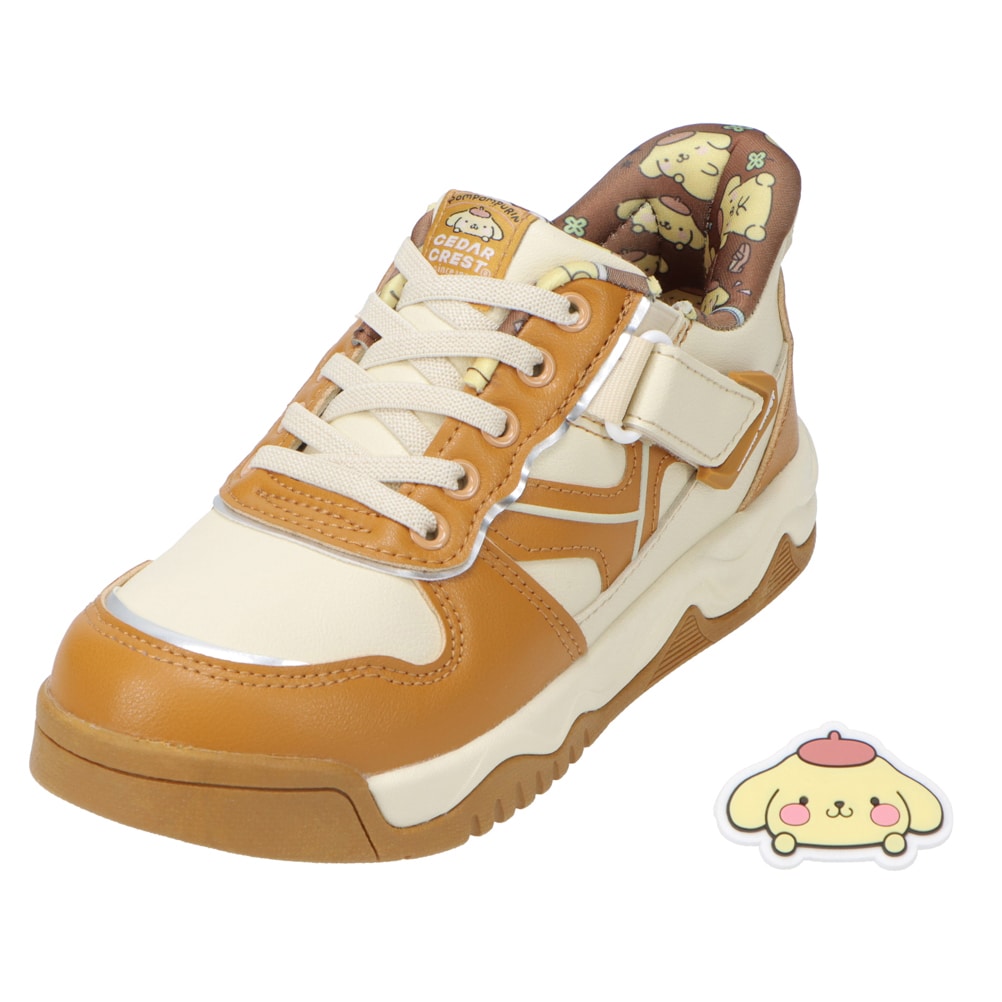 【POMPOMPURIN｜ポムポムプリン】スパットシューズ × サンリオキャラクターズ（コートタイプ）手を使わずに履ける【17.0cm～23.0cm】★★★