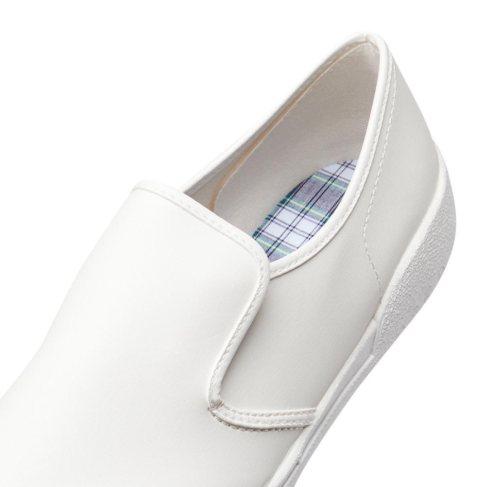 クッキングメイト 耐油防水スリッポンシューズ レディース ホワイト