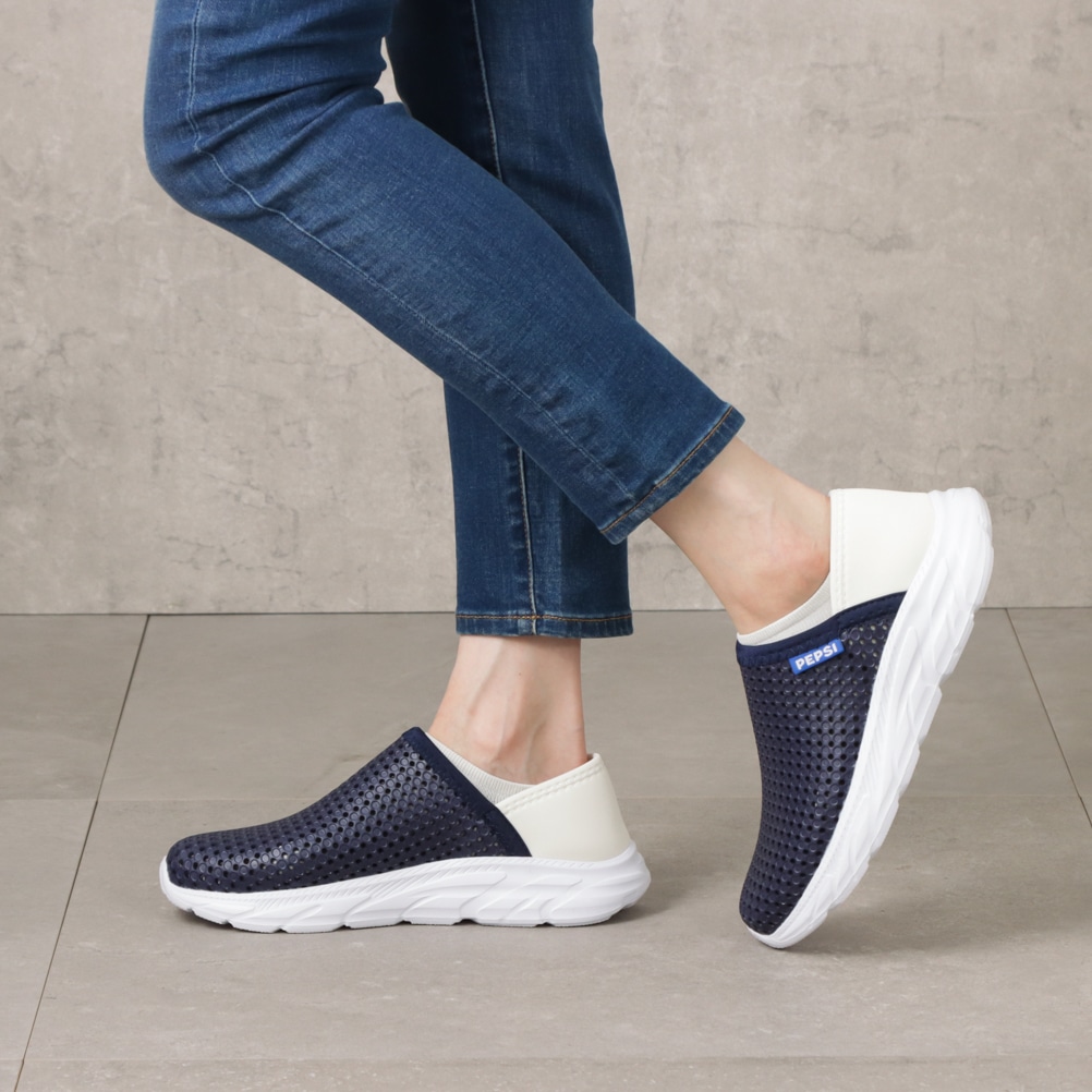 PEPSI ペプシ カジュアルスリッポン ネイビー レディース | 靴