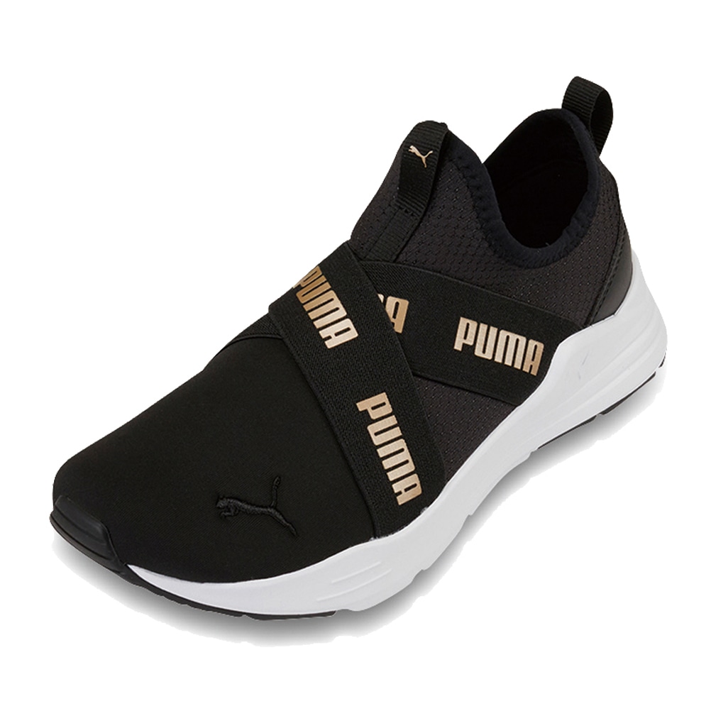 PUMA プーマ ワイヤードランスリップオン レディース ブラック×ゴールド | 靴（シューズ）・スニーカーの通販  kutsu.com│チヨダ公式オンラインショップ