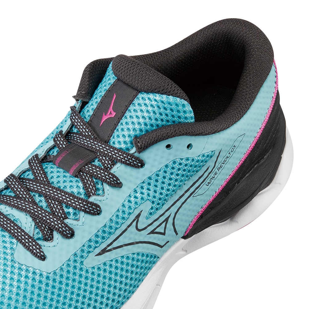 MIZUNO ミズノ WAVE REVOLT 3 レディース ブルー×ブラック | 靴