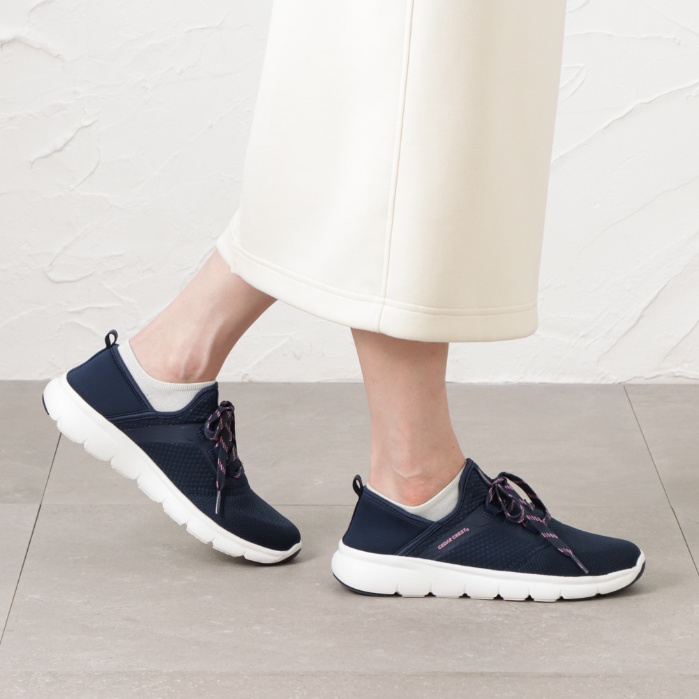 CEDAR CREST セダークレスト キックバックスニーカー ネイビー