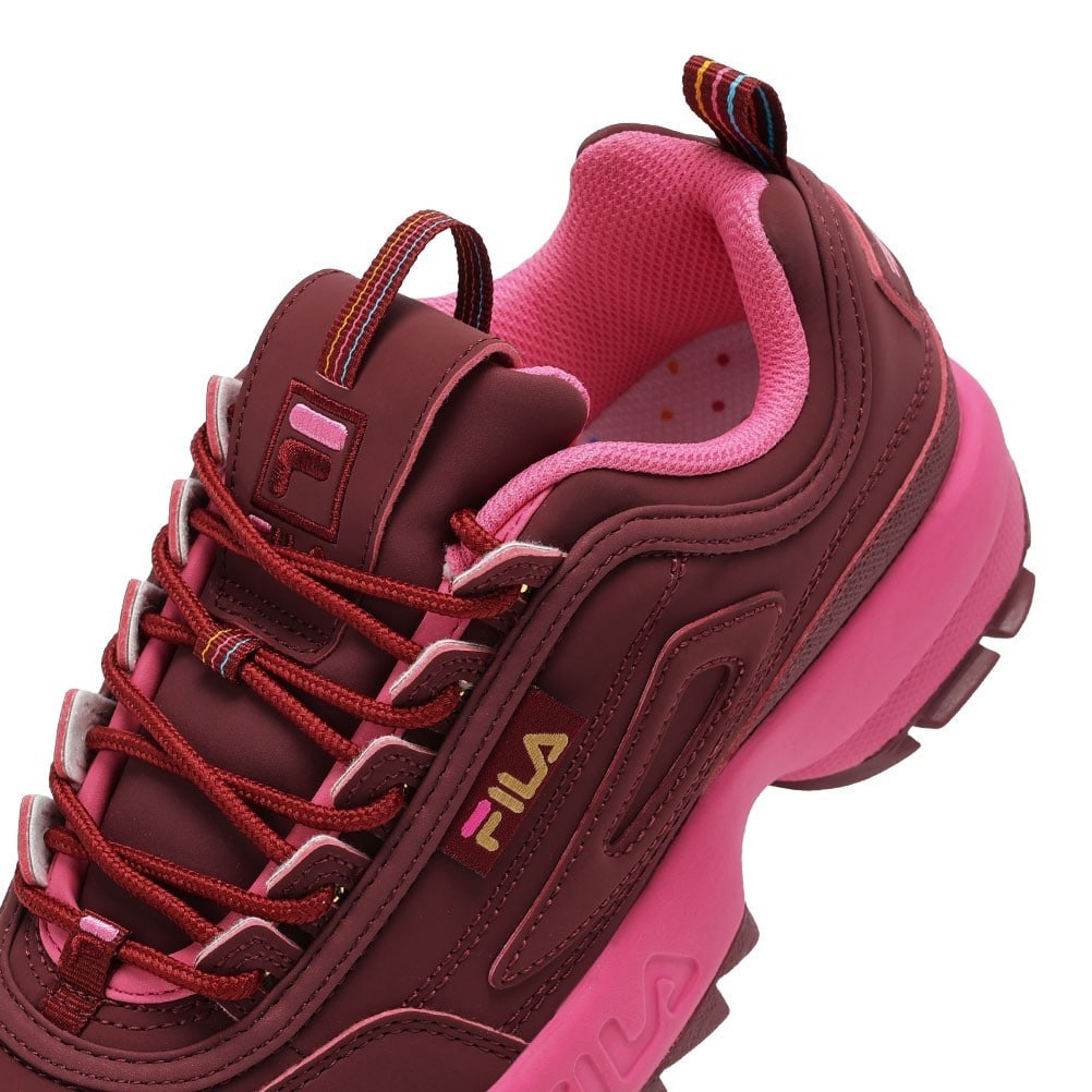 FILA フィラ DISRUPTOR II X TIROL バーガンディー レディース