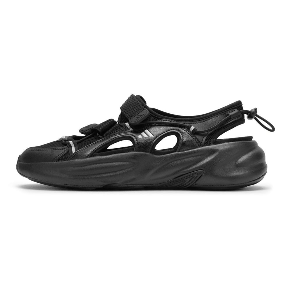adidas アディダス OZWAVE SANDAL ブラック×シルバー レディース | 靴