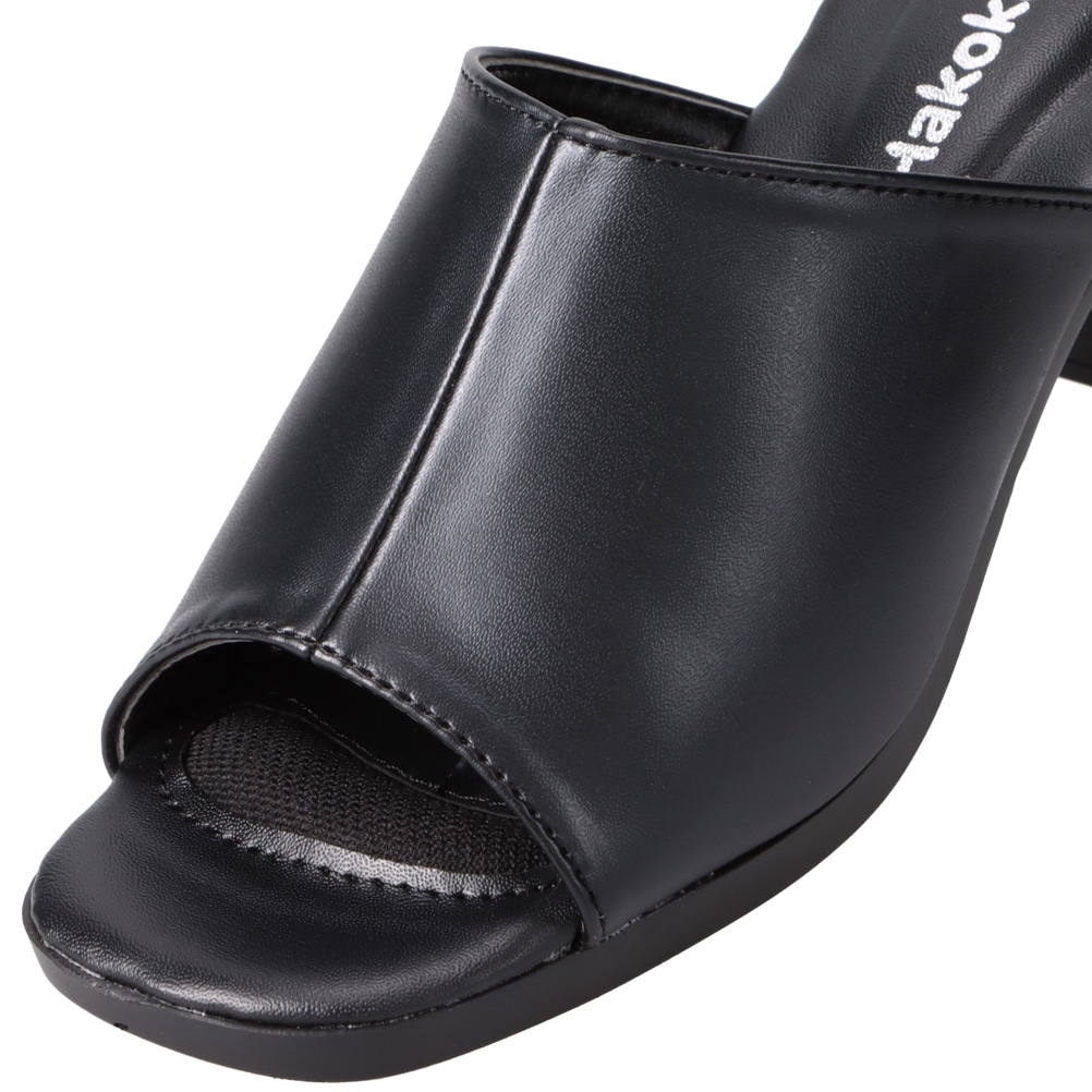 HAKOKA ハコカ 室内履きミュールサンダル レディース ブラック | 靴