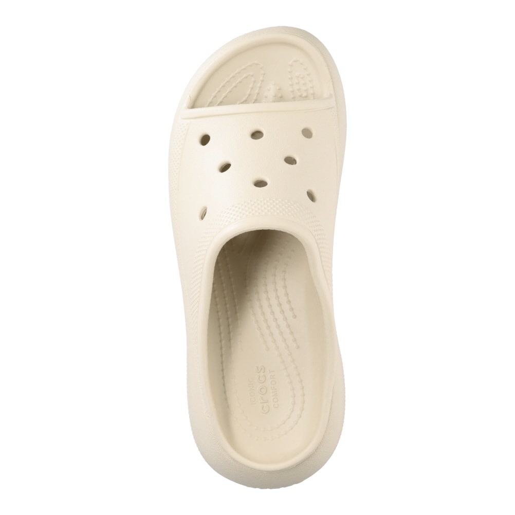 【関税込み】Crocs オフホワイト Crush スライド crocs クロックス Classic Crush Slide オフホワイト レディース