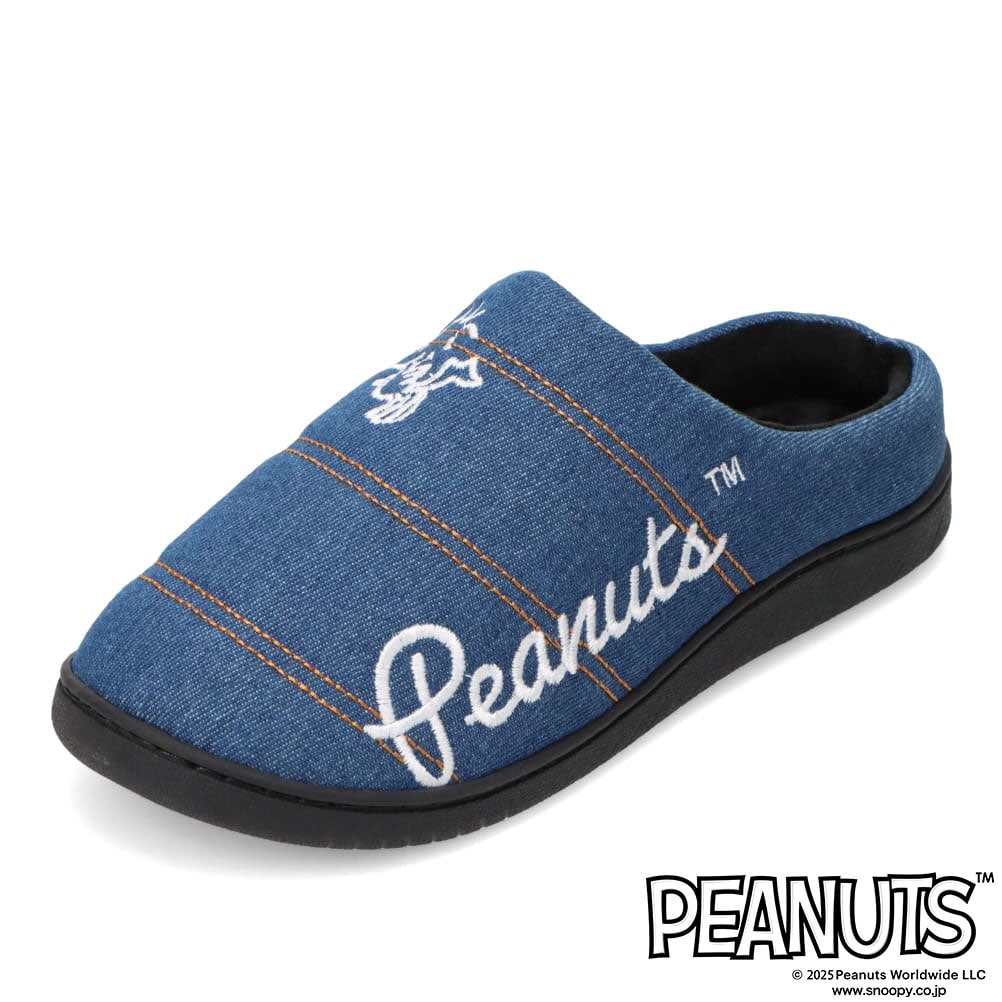 PEANUTS SNOOPY ピーナッツスヌーピー ダウンサンダル ブルー