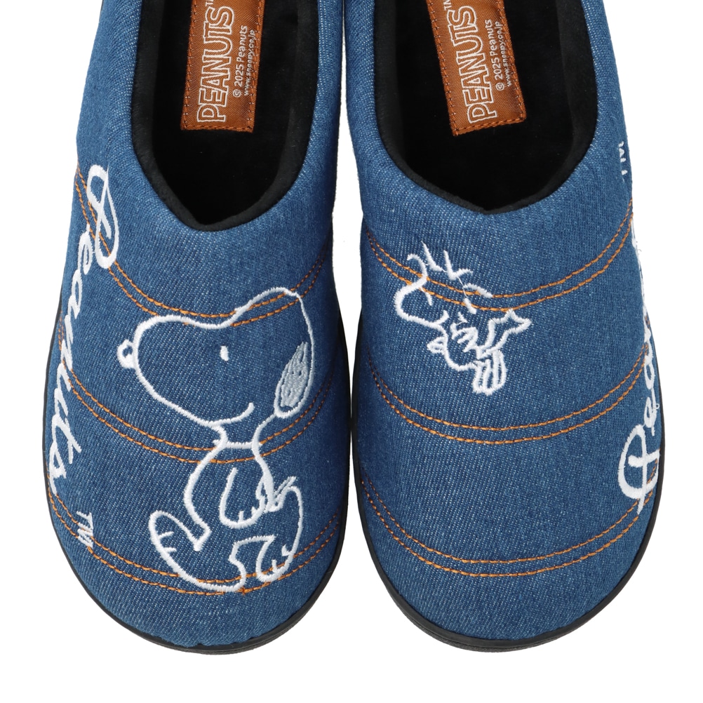 PEANUTS SNOOPY ピーナッツスヌーピー ダウンサンダル ブルー