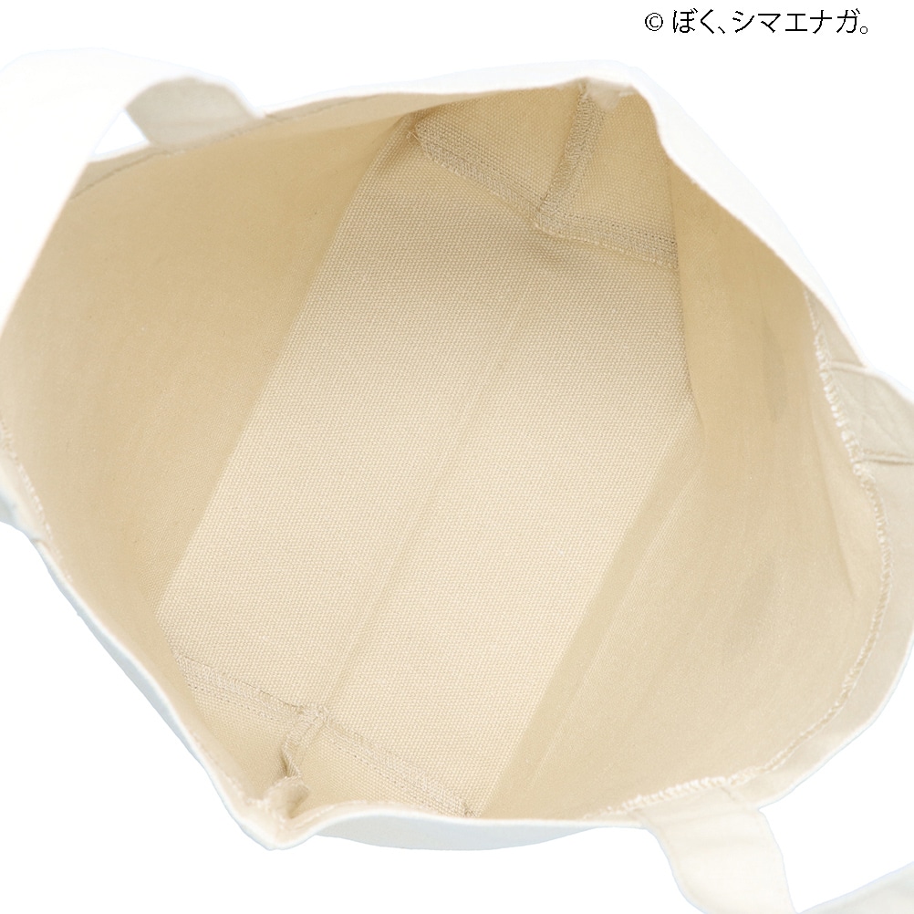 ぼく、シマエナガ。 ぼくシマエナガ。トートバッグ ベージュ