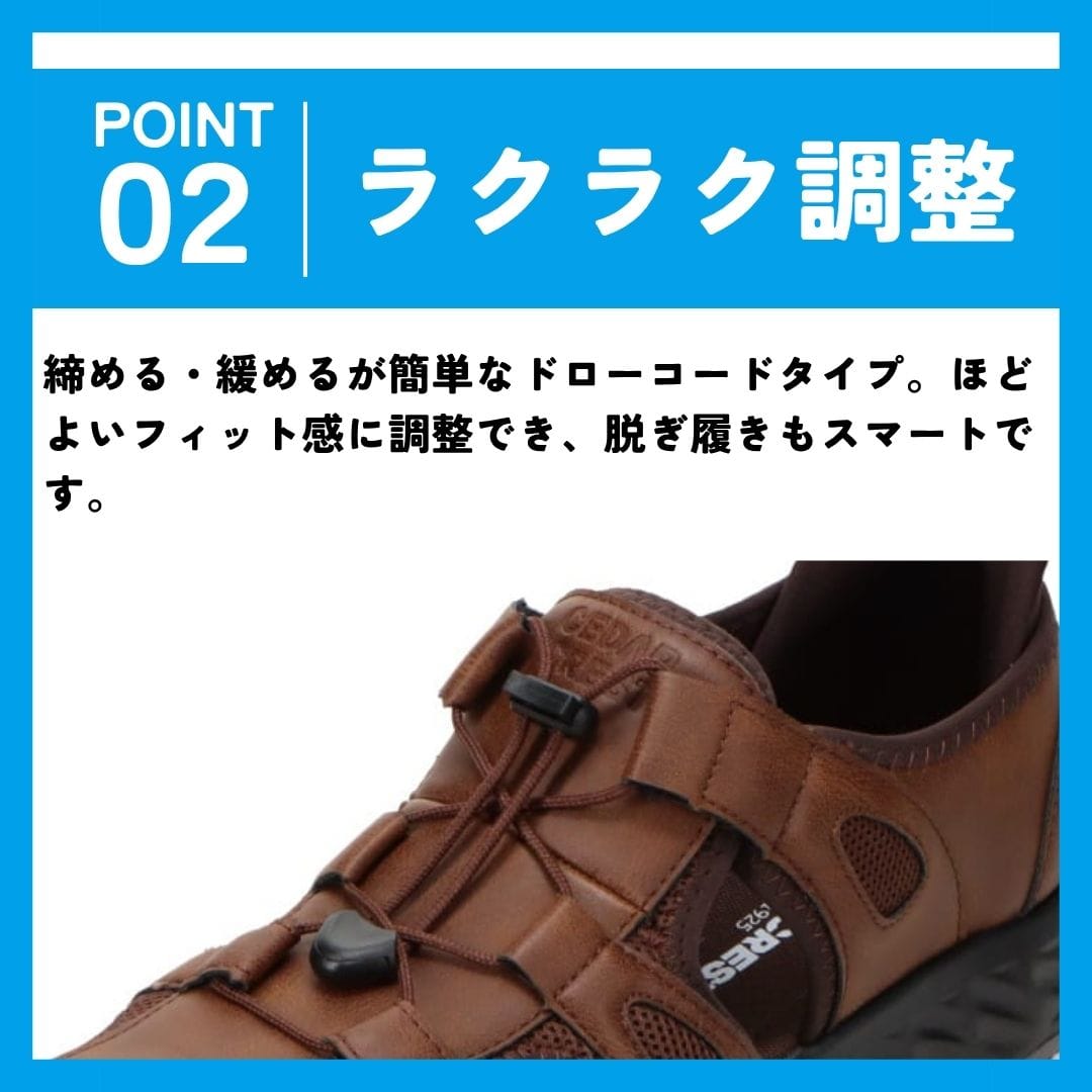 スパットシューズ（スニーカーサンダルタイプ）手を使わずに履ける【25.0cm～28.0cm】