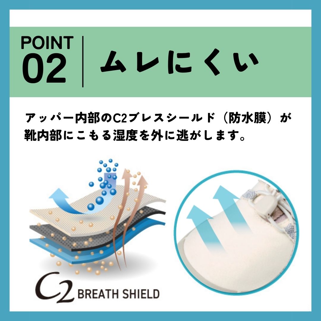 透湿防水ユーティリティスニーカー（シューレース）防水【23.0cm～24.5cm】